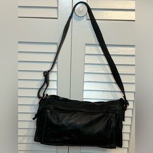 Vintage Wilsons Black leather shoulder bag